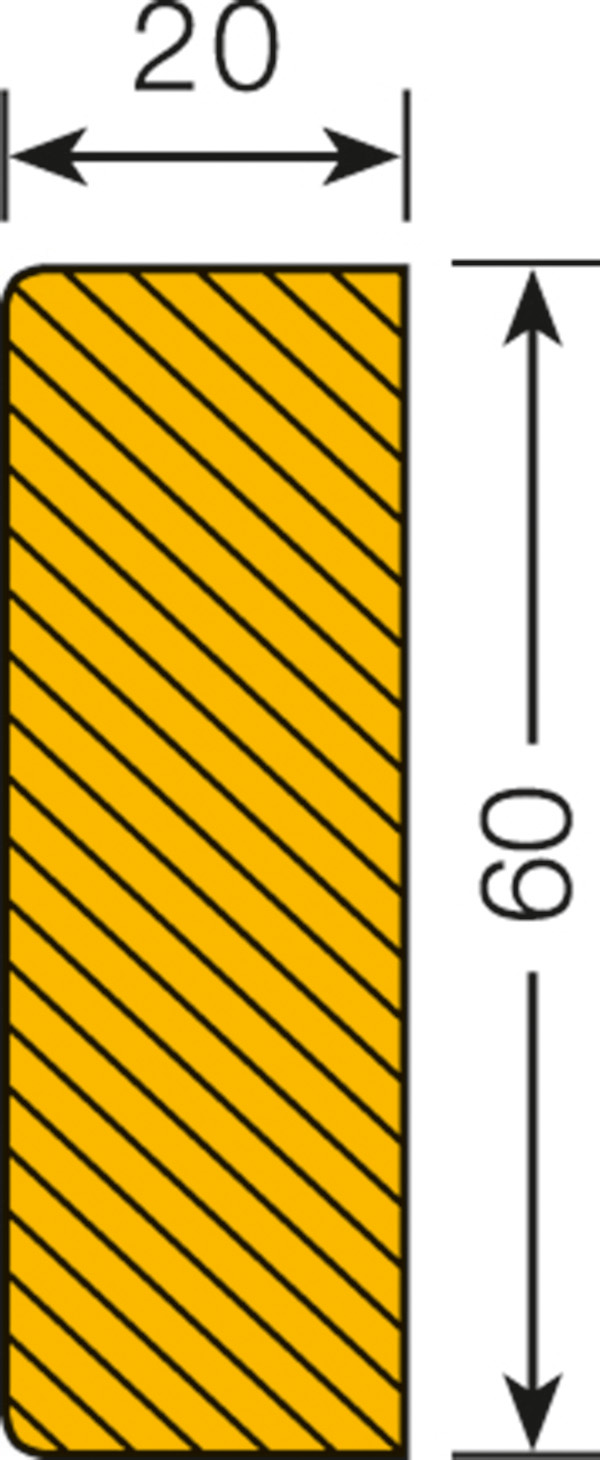 Magnetyczna osłona narożna - prostokąt 60/20
